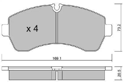 Комплект тормозных колодок AISIN BPVW-1020